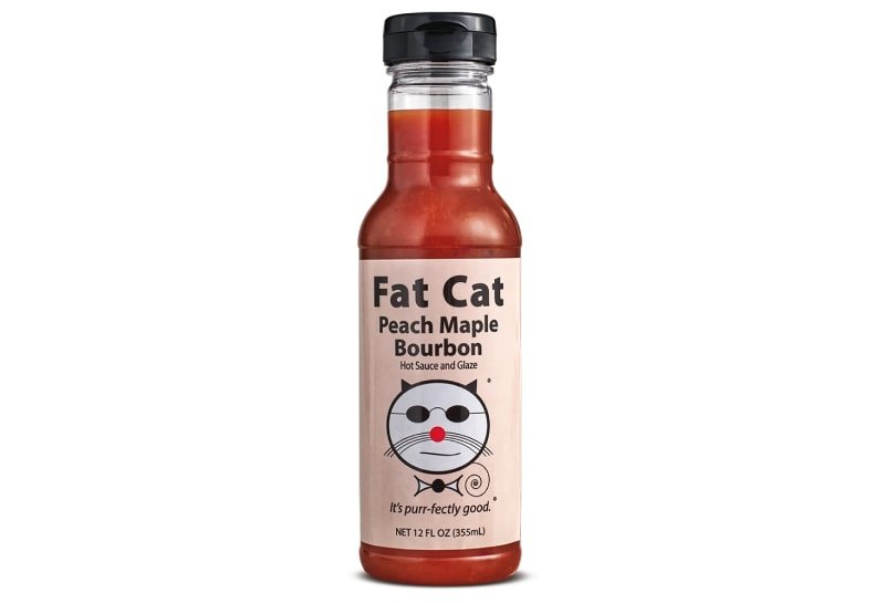 Fat Cat Peach Maple Bourbon Hot Sauce and Glaze